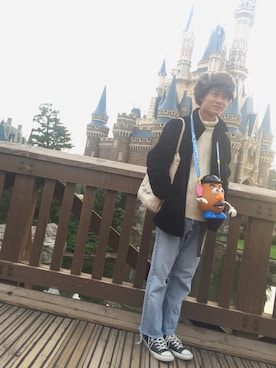 「ディズニーコーデ」｜「アイテム（その他アウター）」を使った、テラダタツマ  [表参道美容師]さん（メンズ・180cm）の秋コーディネート