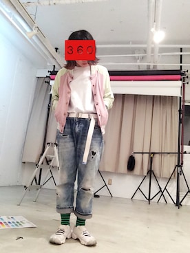 「ANAP（アナップ）のアイテム（スタジャン）」を使った、３６０さん（レディース・159cm）の秋コーディネート