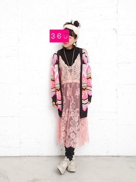 「H&M（エイチ・アンド・エム）のアイテム（その他アウター）」を使った、３６０さん（レディース・159cm）の冬コーディネート