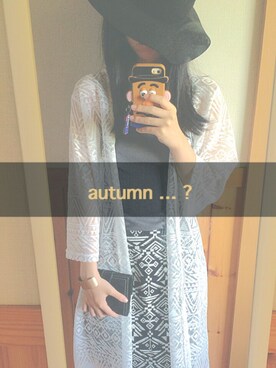 「GLOBAL WORK（グローバルワーク）のフェルトロングブリムハット/705078（ハット）」を使った、NENEさん（レディース・153cm）の秋コーディネート