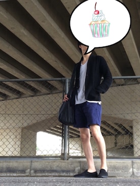 「Ｏ脚」｜「アイテム（トップス）」を使った、籠屋さん（メンズ・170cm）の春コーディネート