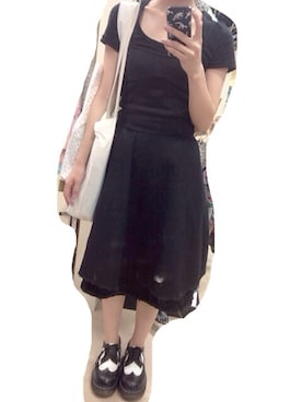 「クラッシュデニム」｜「アイテム（PC・スマホグッズ/家電）」を使った、harukaさん（レディース・158cm）の夏コーディネート