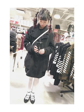 「i（アイ）のアイテム（ジャケット/アウター）」を使った、harukaさん（レディース・157cm）の冬コーディネート