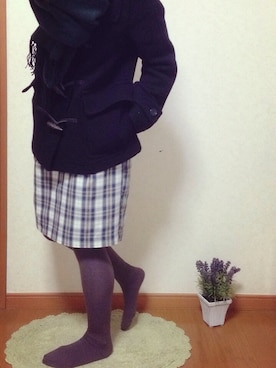 「Another Edition（アナザーエディション）のアイテム（ダッフルコート）」を使った、yさん（レディース・153cm）の冬コーディネート
