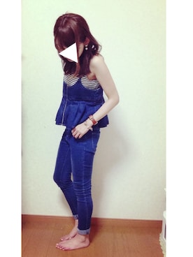 「ぺプラム」｜「アイテム（腕時計）」を使った、yさん（レディース・153cm）の夏コーディネート