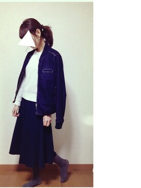 「PUAL CE CIN（ピュアルセシン）のアイテム（その他アウター）」を使った、yさん（レディース・153cm）の秋コーディネート