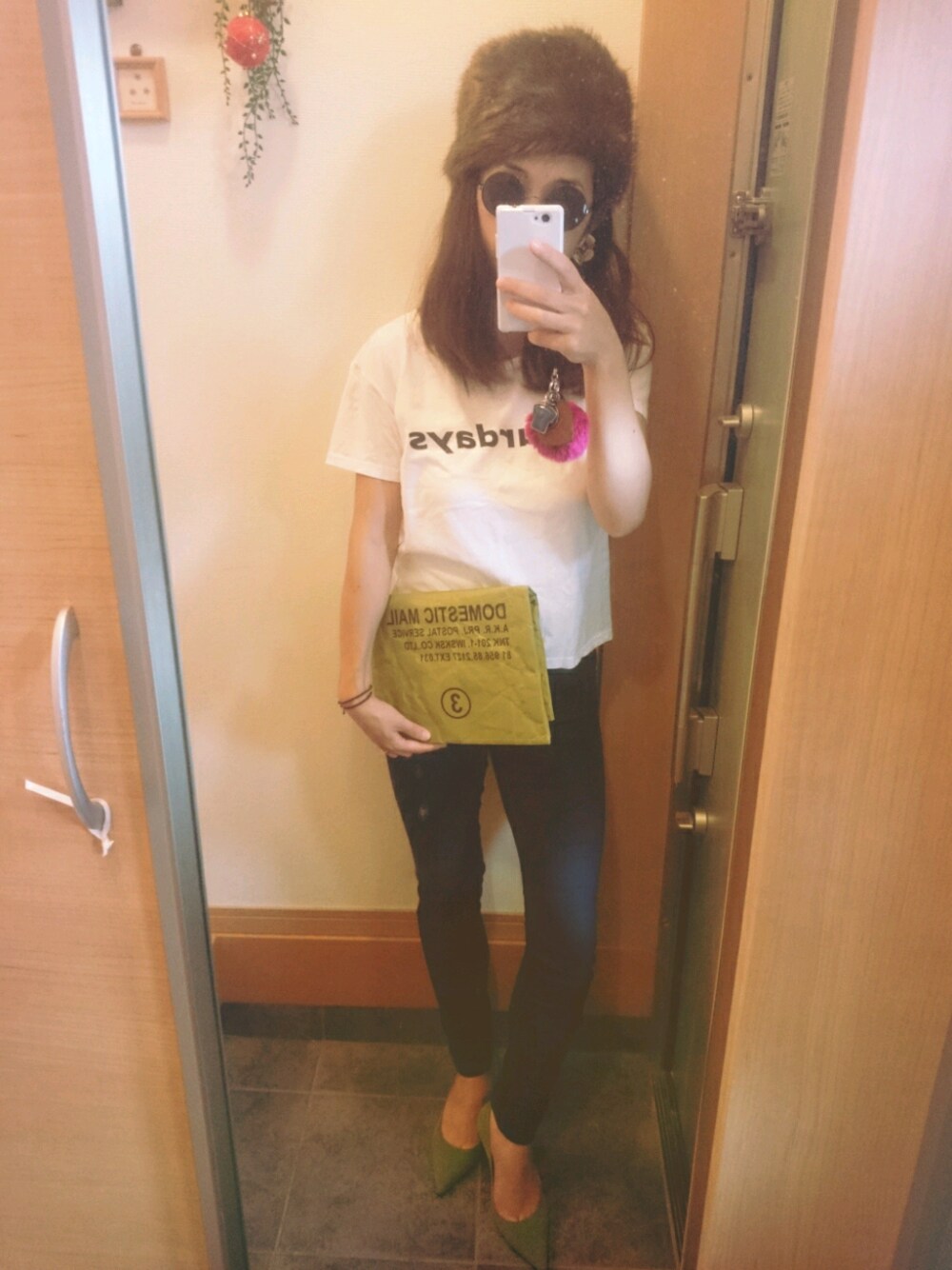 「TODAYFUL、Ungrid、しまむら、ママコーデ、狩人」｜「Ungridのアイテム（帽子、ブラウン系）」を使った、ゆさん（レディース・158cm）の夏コーディネートの1枚目の写真