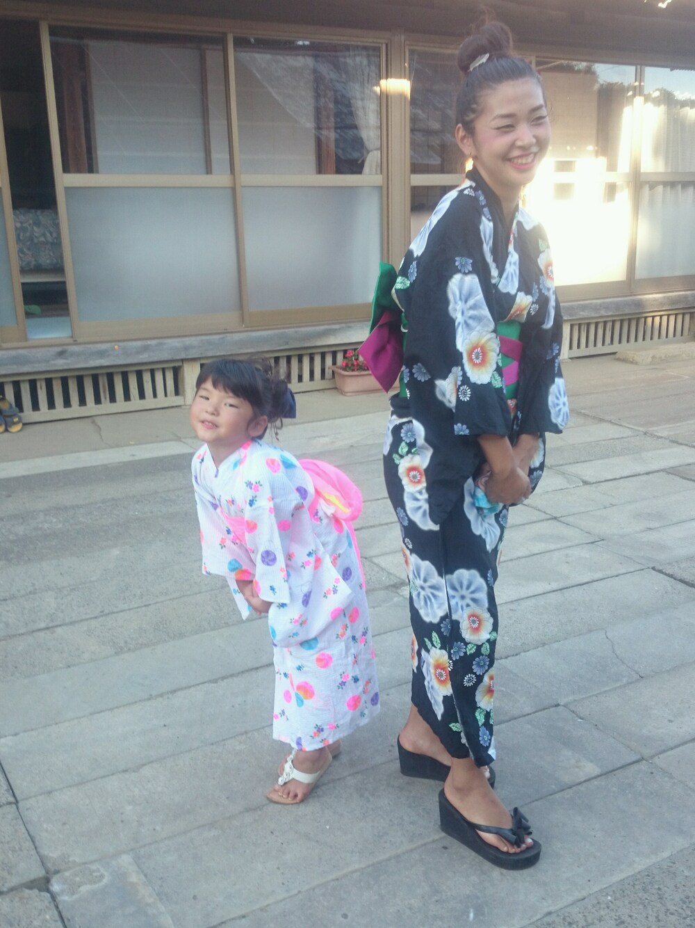 「昔のばあばの♡のアイテム（水着/着物・浴衣、ブラック系）」を使った、ゆさん（レディース・158cm）の夏コーディネートの1枚目の写真