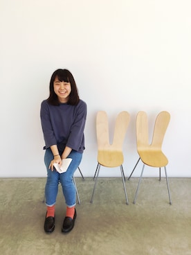 「chambre de charme（シャンブルドゥシャーム）のアイテム（その他トップス）」を使った、りんつさん（レディース・156cm）の春コーディネート