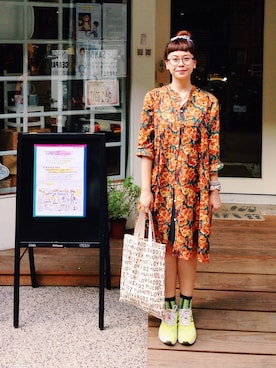 「棉麻」｜慕寧小姐さん（レディース・154cm）の夏コーディネート