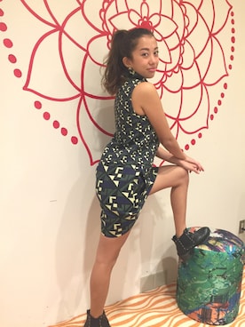 「Desigual（デシグアル）のアイテム（ワンピース/ドレス）」を使った、Christina さん（レディース・161cm）の秋コーディネート