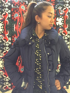 「Desigual（デシグアル）のアイテム（ダウンジャケット/コート）」を使った、Christina さん（レディース・161cm）の秋コーディネート