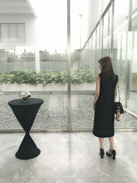 「LOWRYS FARM（ローリーズファーム）のアイテム（ベスト、ブルー系）」を使った、ノエルさん（レディース・165cm）の秋コーディネート