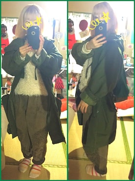 「Buffalo（バッファロー）のアイテム」を使った、たんぼさん（レディース・151cm）の冬コーディネート