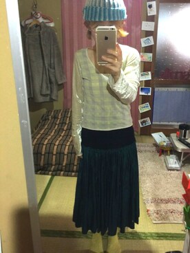 「アイテム（スカート）」を使った、たんぼさん（レディース・151cm）の秋コーディネート
