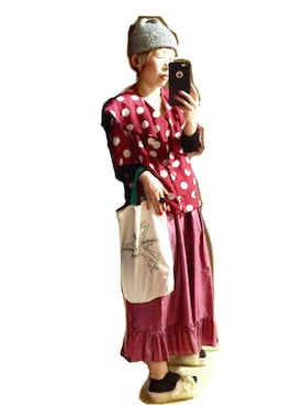 「note et silence （ノートエシロンス）のアイテム（ニットキャップ/ビーニー）」を使った、たんぼさん（レディース・151cm）の夏コーディネート