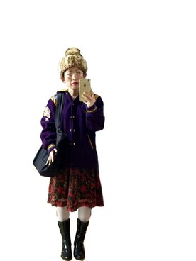 「homspun（ホームスパン）のアイテム（バッグ）」を使った、たんぼさん（レディース・151cm）の秋コーディネート