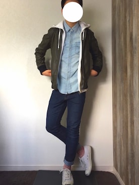 「勉強スタイル」｜いわこさん（メンズ・172cm）の冬コーディネート