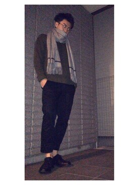 「TOPMAN（トップマン）のアイテム（チノパンツ）」を使った、yasuさん（メンズ・173cm）の秋コーディネート
