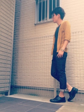 「アイテム（バングル/リストバンド）」を使った、yasuさん（メンズ・174cm・20代）の秋コーディネート
