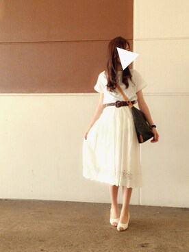 「お買い物」｜「アイテム（アナログ腕時計）」を使った、tanaさん（レディース・160cm）の夏コーディネート
