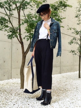 「Levi's RED（リーバイスレッド）のアイテム」を使った、あさひさん（レディース・161cm）の秋コーディネート