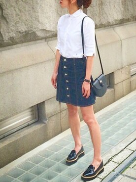 Alexa Chung For Ag アレクサチャンフォーエージー のデニムスカートを使った人気ファッションコーディネート ユーザー Wearista Wear
