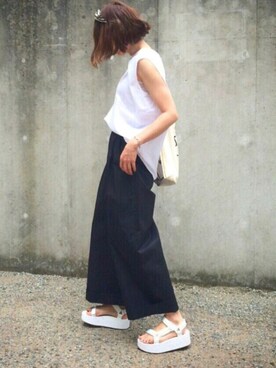 「CIBONE（シボネ）のアイテム」を使った、あさひさん（レディース・161cm）の夏コーディネート