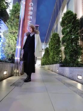 「SHIPS（シップス）のアイテム（ブーツ、ブラック系）」を使った、♡モモ♡さん（レディース・168cm）の秋コーディネート