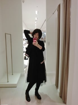 「コーディネート」｜「アイテム（ノーカラージャケット）」を使った、♡モモ♡さん（レディース・168cm）の秋コーディネート