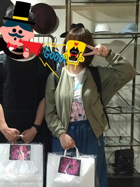 「バンT」｜「アイテム（ブルゾン）」を使った、みずきさん（レディース・154cm）の春コーディネート