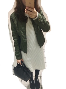 「NATURAL BEAUTY BASIC（ナチュラルビューティーベーシック）のアイテム（ブルゾン）」を使った、mameさん（レディース・157cm）の秋コーディネート