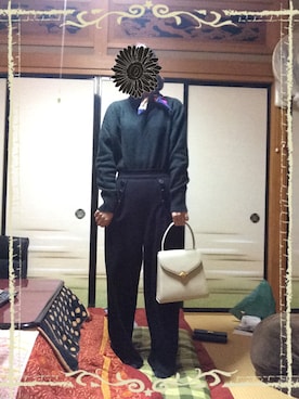 「B7（ベーセッツ）のアイテム（パンツ）」を使った、HIGANOさん（レディース・154cm）の冬コーディネート