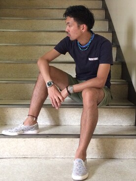 「YMC（ワイエムシー）のアイテム」を使った、👣HIRO👣さん（メンズ・185cm）の夏コーディネート