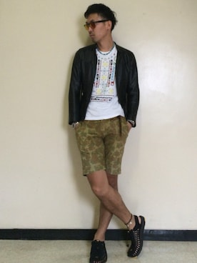 「station（スタシオン）のアイテム」を使った、👣HIRO👣さん（メンズ・185cm）の夏コーディネート