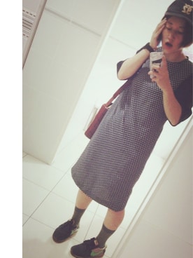 「Abercrombie&Fitch（アバークロンビーアンドフィッチ）のアイテム（キャップ）」を使った、みかんさん（レディース・160cm）の春コーディネート