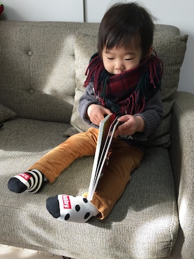 NOSUKE◝( ˙ ꒳ ˙ )◜さん（キッズ・70cm）の冬コーディネート