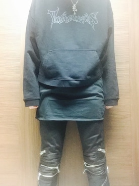 「リバーシブルパーカー」｜まぁ坊さん（メンズ・178cm）の春コーディネート