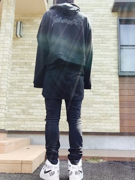 「リバーシブルパーカー」｜まぁ坊さん（メンズ・178cm）の春コーディネート