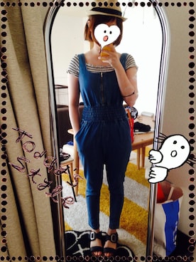 「スナイデル」｜「アイテム（オールインワン・サロペット）」を使った、romiさん（レディース・157cm）の夏コーディネート