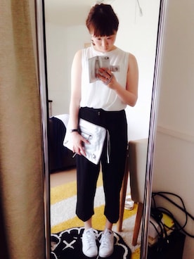 「シルバーバッグ」｜romiさん（レディース・157cm）の夏コーディネート