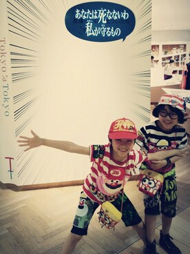 「JAM（ジャム）のアイテム（バッグ）」を使った、SORAさん（キッズ・124cm）の春コーディネート