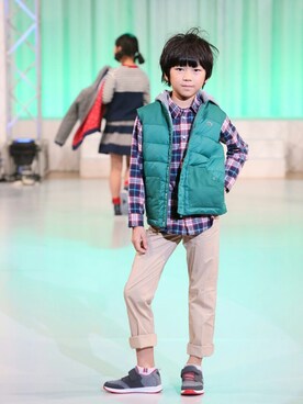 「ラコステ」｜SORAさん（キッズ・135cm）の秋コーディネート