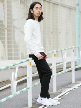 「417 EDIFICE（フォーワンセブンエディフィス）のアイテム（スウェット）」を使った、RYOさん（メンズ・174cm）の春コーディネート