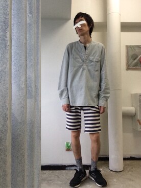 「wilson（ウィルソン）のアイテム（パンツ）」を使った、loupさん（メンズ・180cm）の夏コーディネート