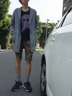 「ヒッコリー」｜「アイテム（その他アウター）」を使った、loupさん（メンズ・180cm）の秋コーディネート