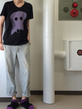 「mean（ミーン）のアイテム」を使った、loupさん（メンズ・180cm）の夏コーディネート