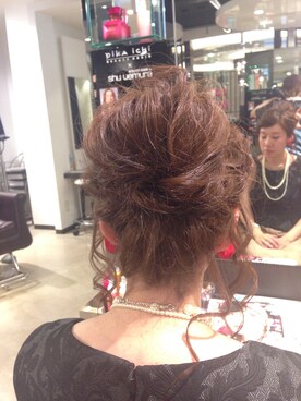 「お呼ばれヘアー」｜稲野剛さん（レディース・165cm）の春コーディネート