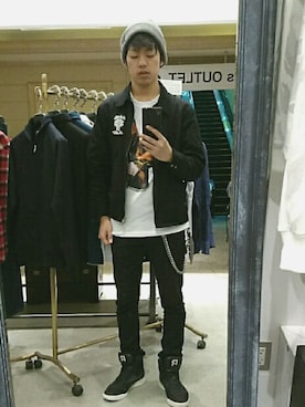 「Subciety（サブサエティ）のアイテム（ブルゾン）」を使った、aotoさん（メンズ・168cm）の春コーディネート