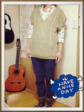 「&sloe（アンドスロウ）のアイテム」を使った、夕香里さん（レディース・160cm）の秋コーディネート